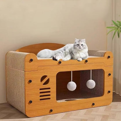 2-in-1 Cat Scratcher House
