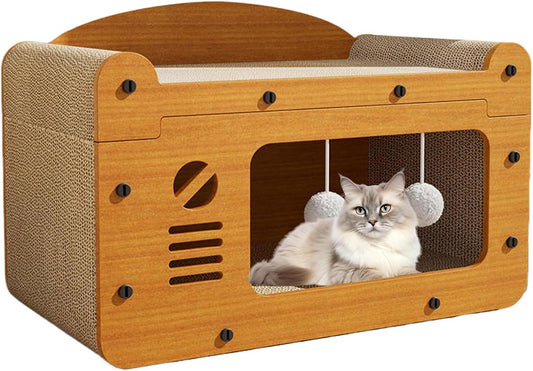 2-in-1 Cat Scratcher House