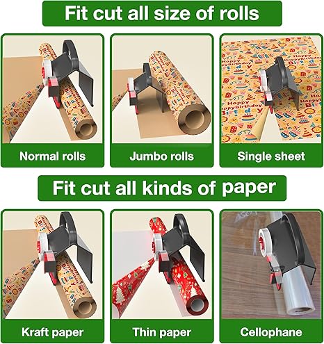 Wrapping Paper Cutter and Tape Dispenser