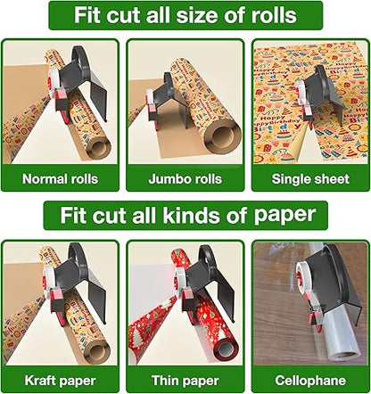 Wrapping Paper Cutter and Tape Dispenser